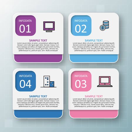 vector abstract 3d paper infographic elements.Business infographicsのイラスト素材