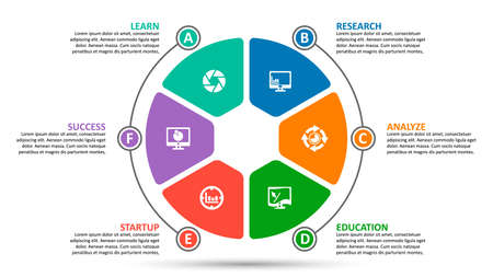 vector abstract 3d paper infographic elements.Circular infographicsのイラスト素材