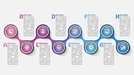 vector abstract 3d paper infographic elements.Business infographicsのイラスト素材