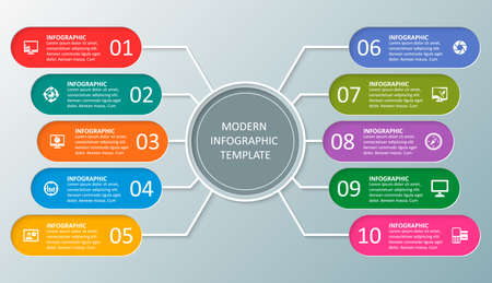 vector abstract 3d paper infographic elements.Business infographicsのイラスト素材