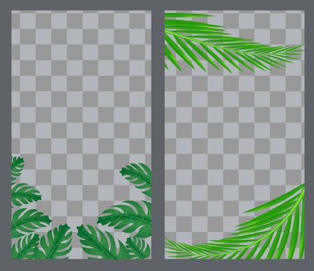 Geofilter for social media. Frame for smartphone photos from summer vacation or travel. Editable vector.のイラスト素材