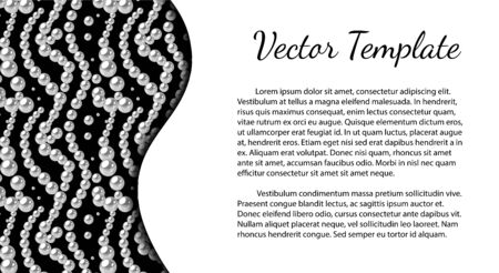 Elegant template with black pearl pattern. Vector design for banners, cards, wedding invitation.のイラスト素材