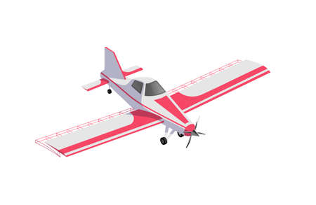 Agricultural airplane, modern jet for crop dustingのイラスト素材