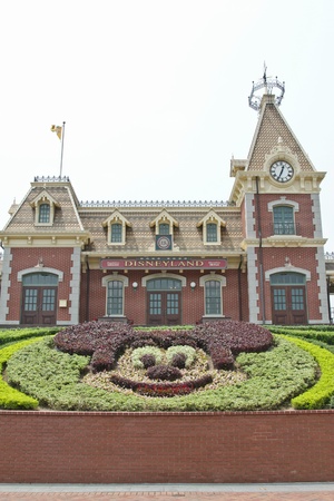 Disney Land Hong Kong entranceのeditorial素材