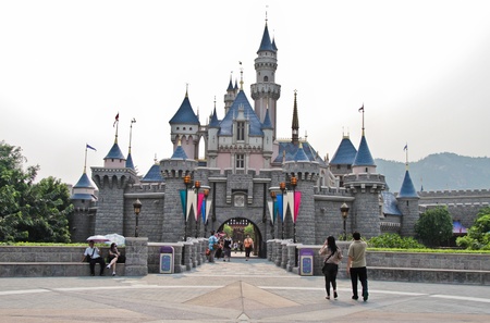 Disney Land Hong Kong castleのeditorial素材