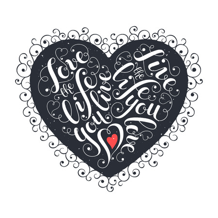 Inspiring poster concept. Motivational lettering. のイラスト素材