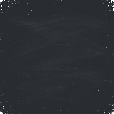 Square blackboard isolated with white splashes. Hand drawn chalkboard texture for background. Vector illustration.のイラスト素材