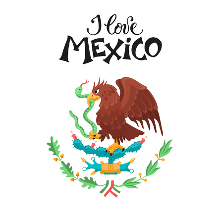 I love Mexico illustrationのイラスト素材