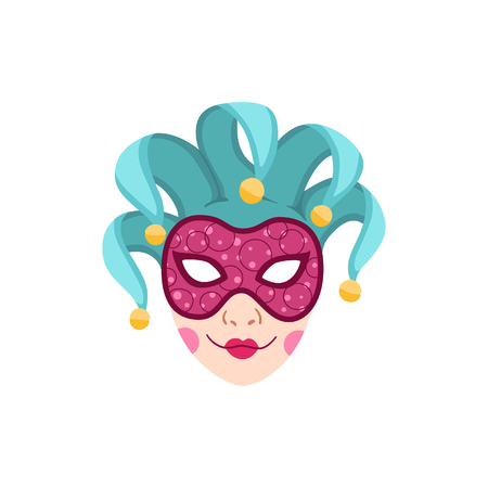 Hand drawn carnival vector mask isolated on white background. Masqeurade mask for decorating festive invitations, banners, greeting cards. Carnival accessory illustration.のイラスト素材