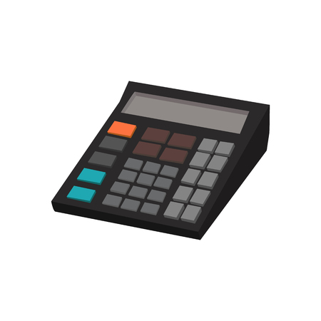 Hand drawn calculator isolated on white background. Vector illustration.のイラスト素材