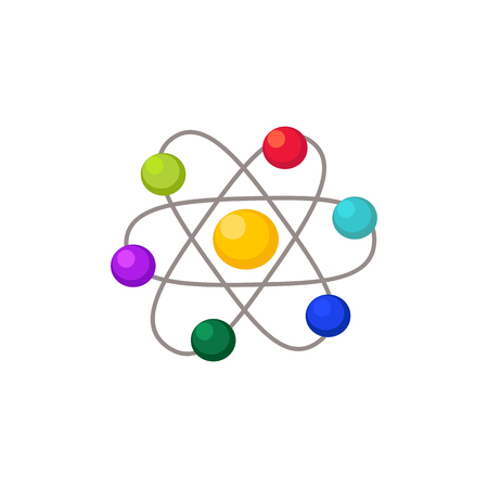 Hand drawn molecule isolated on white background. Vector illustration.のイラスト素材