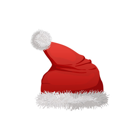 Red Santa hat  illustration isolated on white background.のイラスト素材