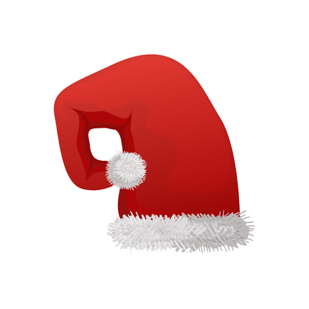 Red Santa hat illustration isolated on white background.のイラスト素材