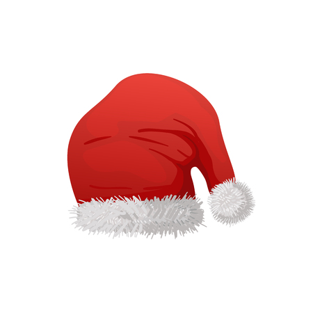 Red Santa hat illustration isolated on white background.のイラスト素材