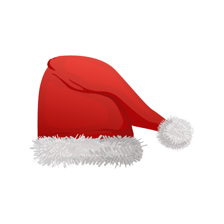 Red Santa hat  illustration isolated on white background.のイラスト素材