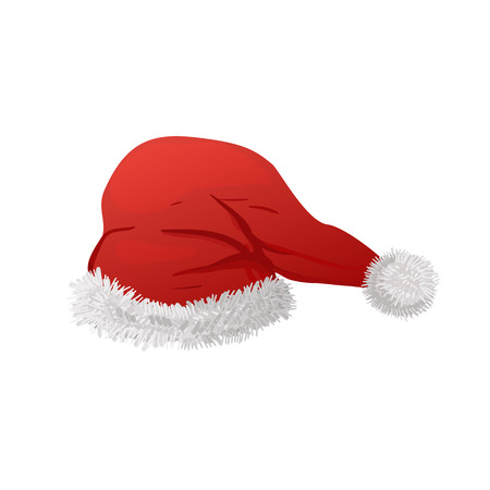 Red Santa hat illustration isolated on white background.のイラスト素材