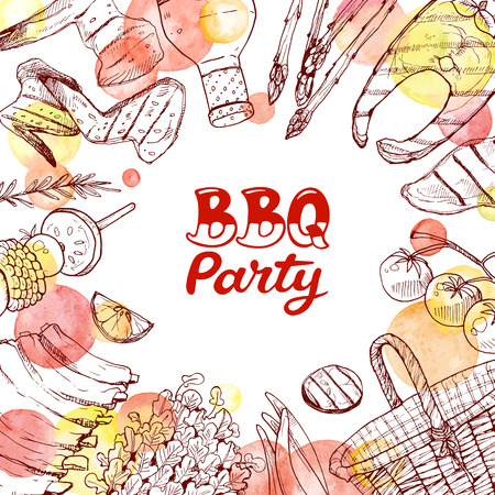 Bbq Party Posterのイラスト素材