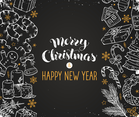 Christmas Greeting Card  vector illustrationのイラスト素材