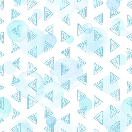 watercolor seamless patternのイラスト素材