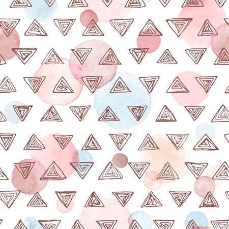 watercolor seamless patternのイラスト素材