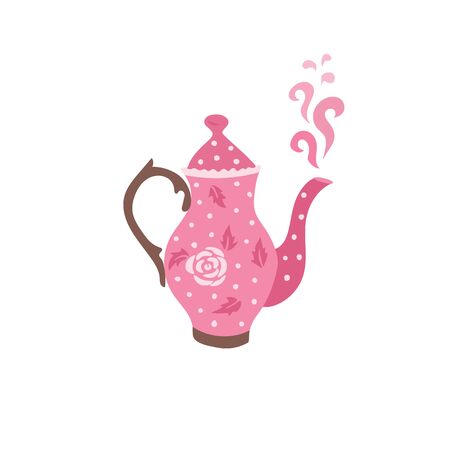 vector teapot isolatedのイラスト素材