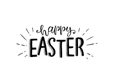 happy easter phraseのイラスト素材