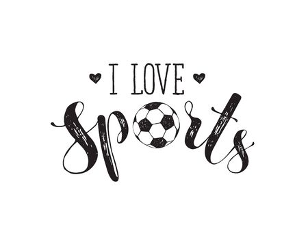 Love sports text vectorのイラスト素材