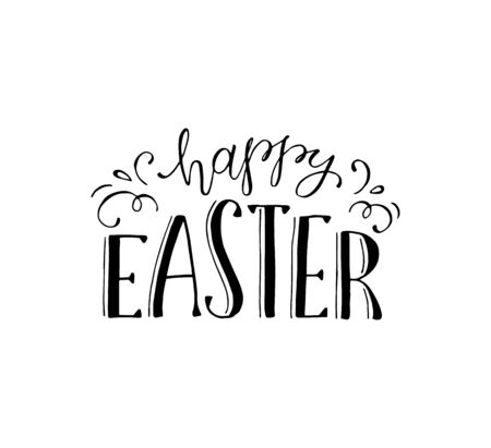 happy easter phraseのイラスト素材