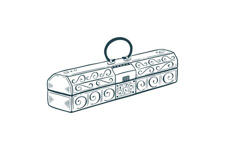 Incense box vecto hand drawn isolated on white background.のイラスト素材