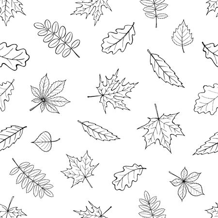 falling leaves patternのイラスト素材