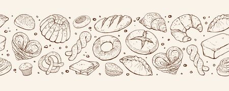 Fresh Bread Poster Vector Ilustrationのイラスト素材