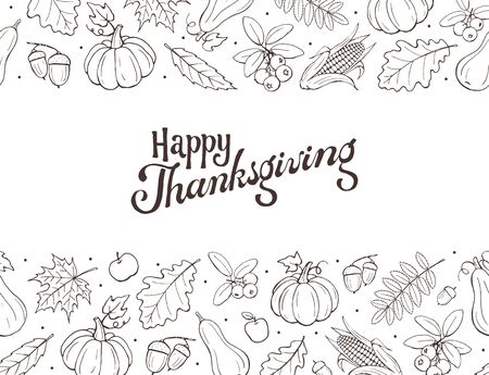 thanksgiving greeting cardのイラスト素材