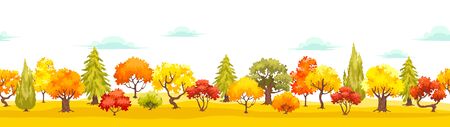autumn park veiwのイラスト素材