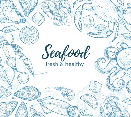 seafood vector illustrationのイラスト素材