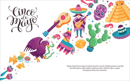 Hola mexico posterのイラスト素材