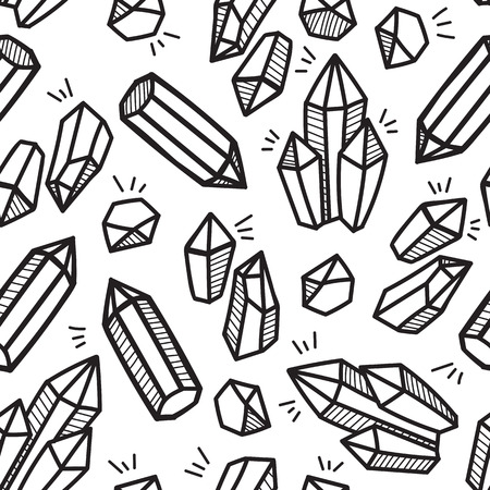 Stylish sparkling ink crystals seamless linear patternのイラスト素材