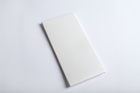 Empty white chocolate bar package mockupの写真素材