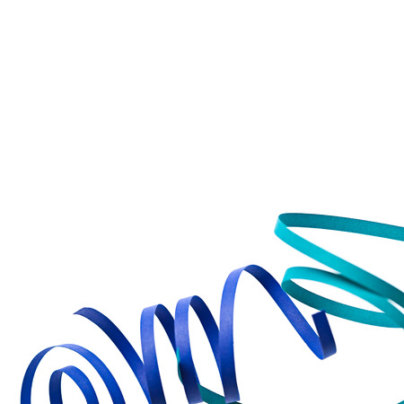 Curl blue ribbon isolated abstract isolated background