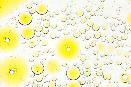 Oil bubbles abstract white background