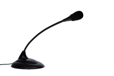 audio microphone  isolated on whiteの写真素材