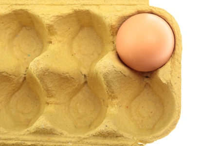 eggs in box isolated on a white background 
