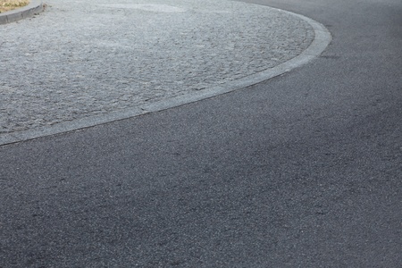 roundabout traffic circle, rotary asphaltの写真素材