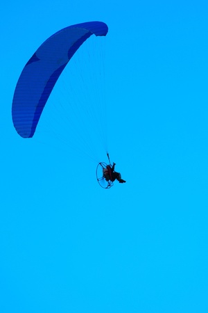 Paraglider - Feeling free on the blue skyの写真素材