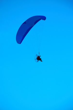 Paraglider - Feeling free on the blue skyの写真素材