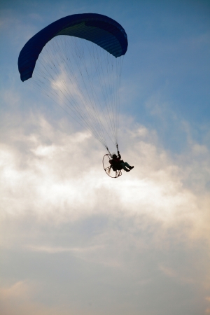 Paraglider - Feeling free on the blue skyの写真素材