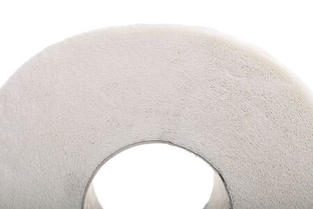 toilet paper isolated on white backgroundの写真素材