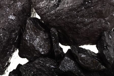 Piece coal closeup macro texture backgroundの写真素材