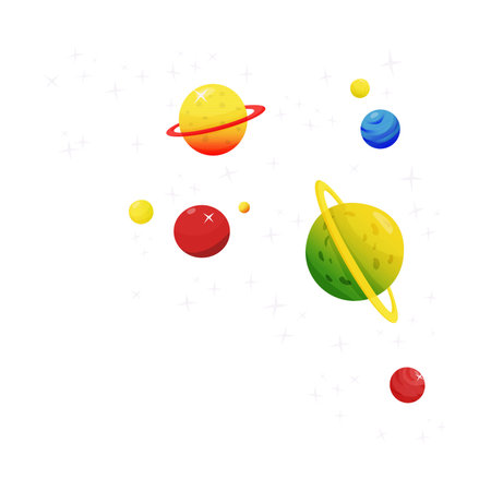 Space with planetsのイラスト素材