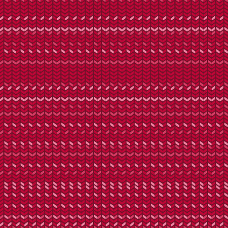Raspberry pink knitted stripes seamless pattern. vector illustration.のイラスト素材