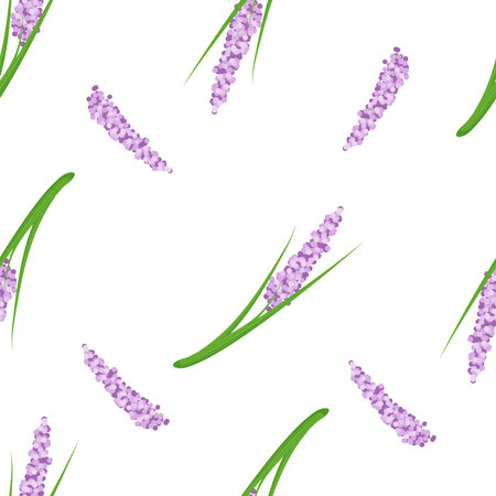 Vintage Floral Lilac Background - seamless pattern for design, print, scrapbook - in vectorのイラスト素材